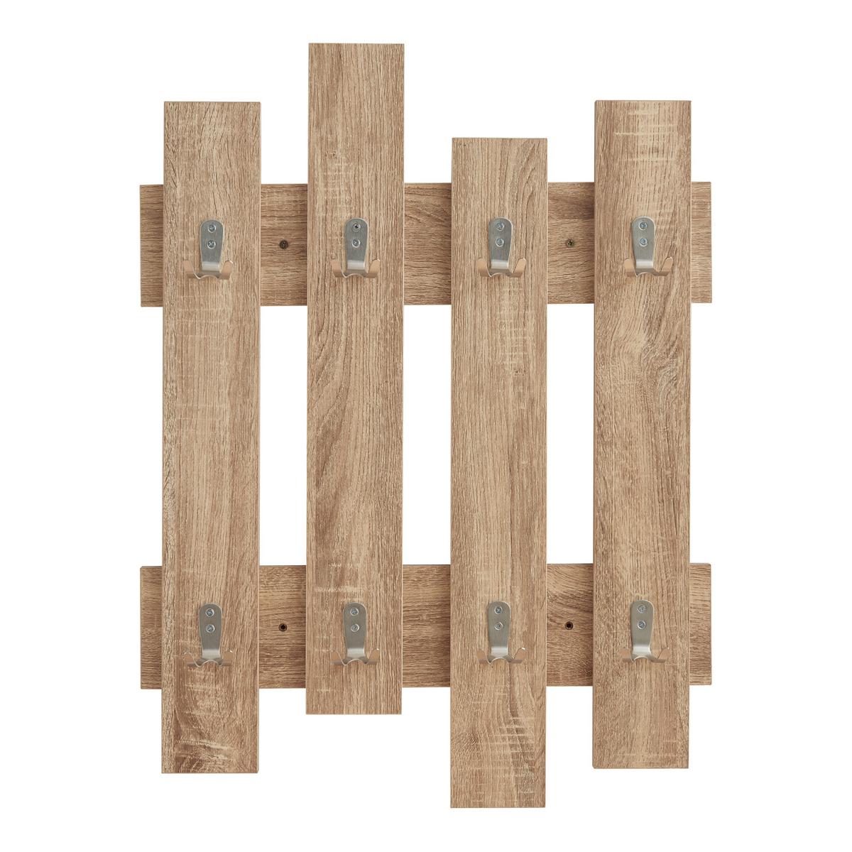 WANDGARDEROBE Raseborg - Eichefarben, Holzwerkstoff (60/80/3cm) - [en.casa]