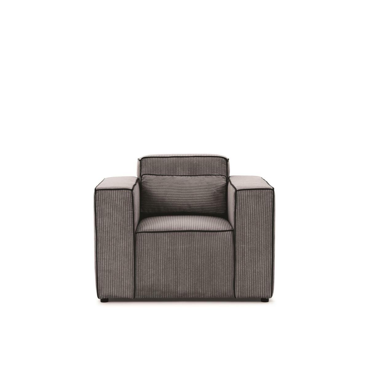 SESSEL Waldo In In Poso - Anthrazit, Holzwerkstoff/Textil (101/80/92cm) - Fun Möbel