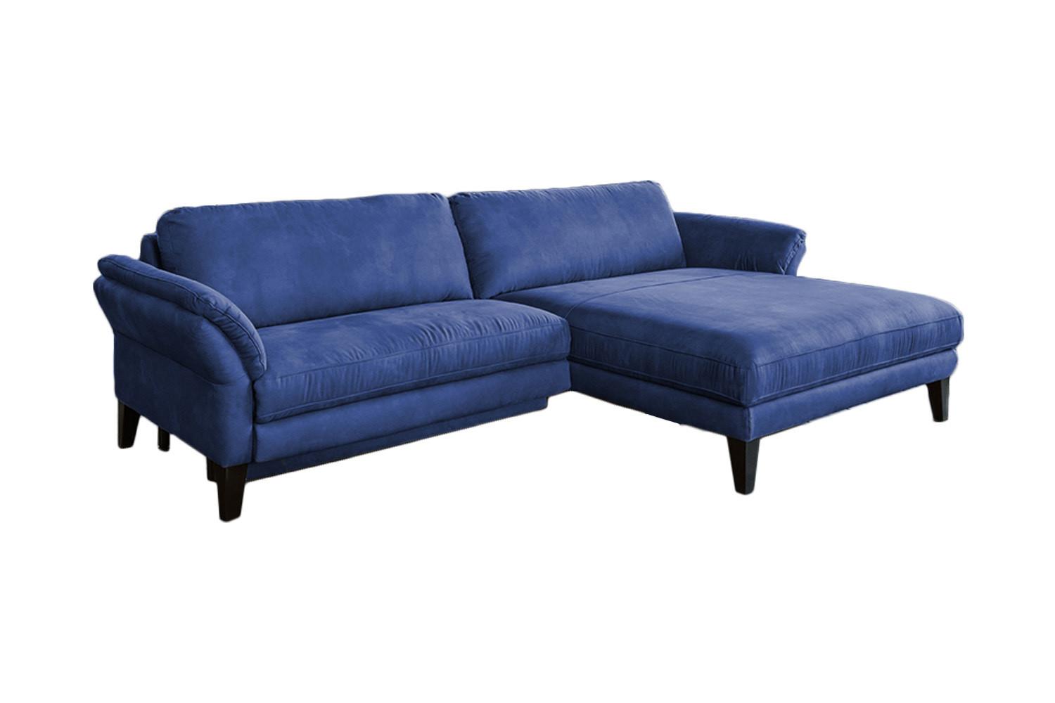 ECKSOFA MIT MOTORISCHER RELAXFUNKTION MALTA Blau Webstoff Relaxfunktion - Blau/Schwarz, Buchenholz/Textil (302/175cm) - KAWOLA