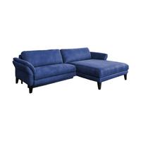 ECKSOFA MIT MOTORISCHER RELAXFUNKTION MALTA Blau Webstoff Relaxfunktion - Blau/Schwarz, Buchenholz/Textil (302/175cm) - KAWOLA