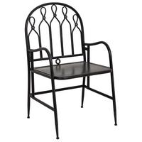 STUHL aus Metall, schwarz, 55x56x96cm - Schwarz, Metall (55/96/56cm) - Wanderlust