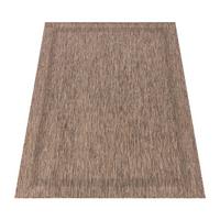 OUTDOORTEPPICH, mit Bordüre, aus Polypropylen, Braun, 80 x 150 cm - Braun, Textil (150/80cm) - KADIMA DESIGN