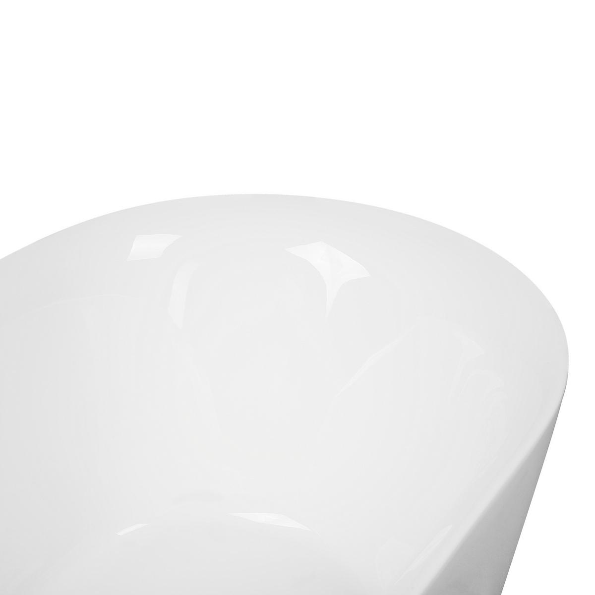 BADEWANNE FREISTEHEND 80x180x58 cm weiß Carrera - Weiß, Kunststoff (80/58/180cm) - Beliani