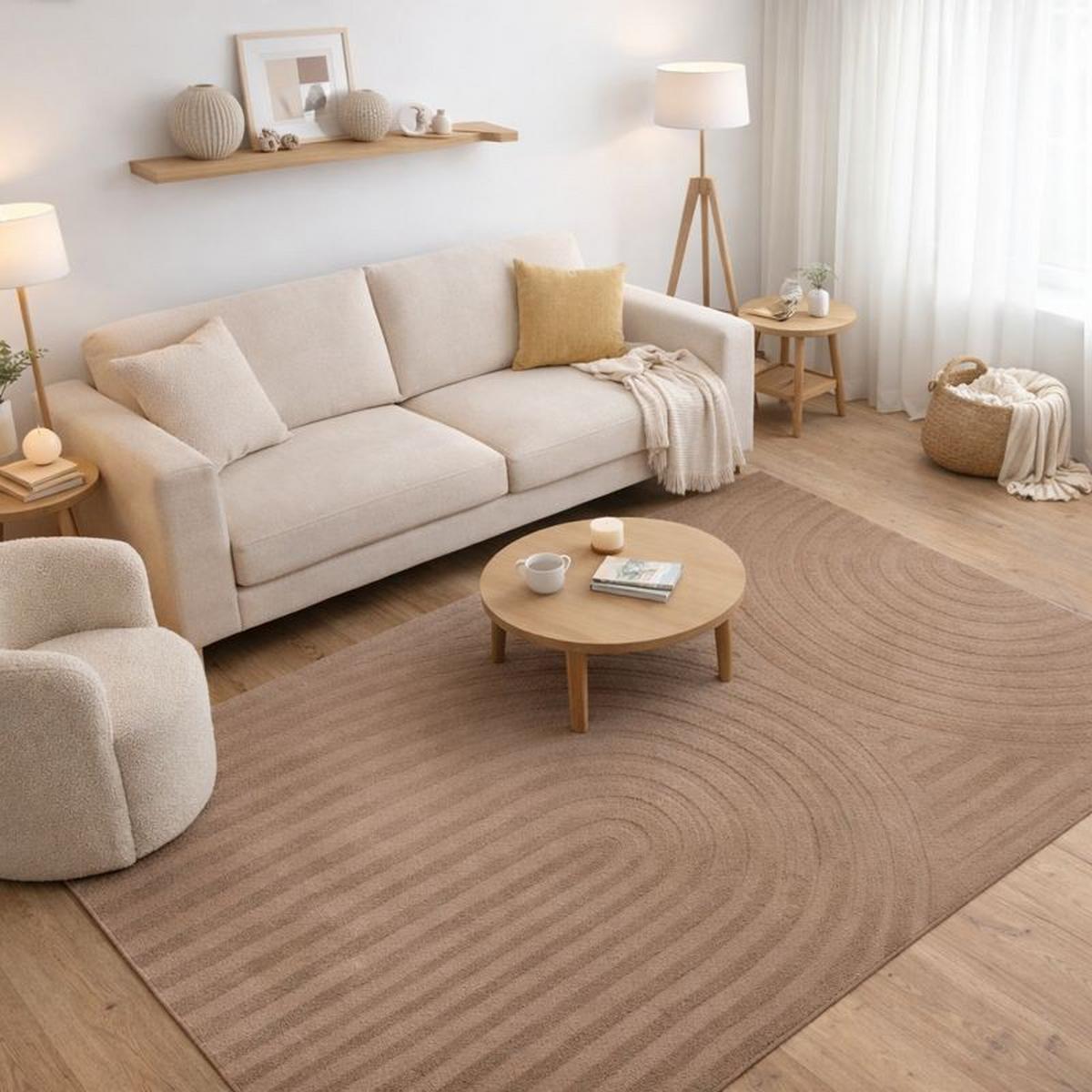 HOCHFLORTEPPICHE Waschbarer ULTRASOFT Braun 120 x 180 cm - Braun, Textil (120/180cm) - STORESDECO