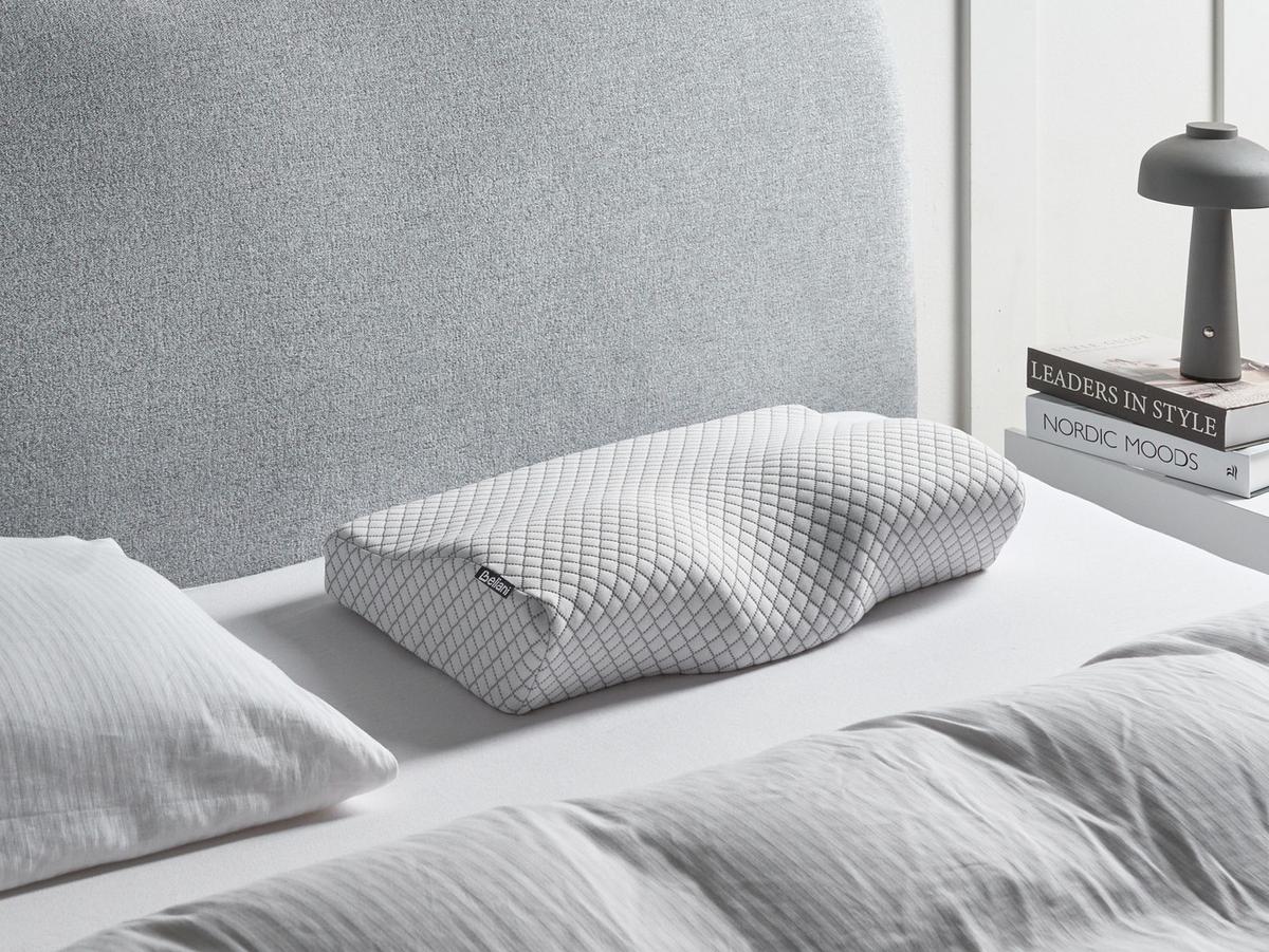 KOPFKISSEN Weiß 30/50 cm Elgon - Weiß, Textil (50/30cm) - Beliani