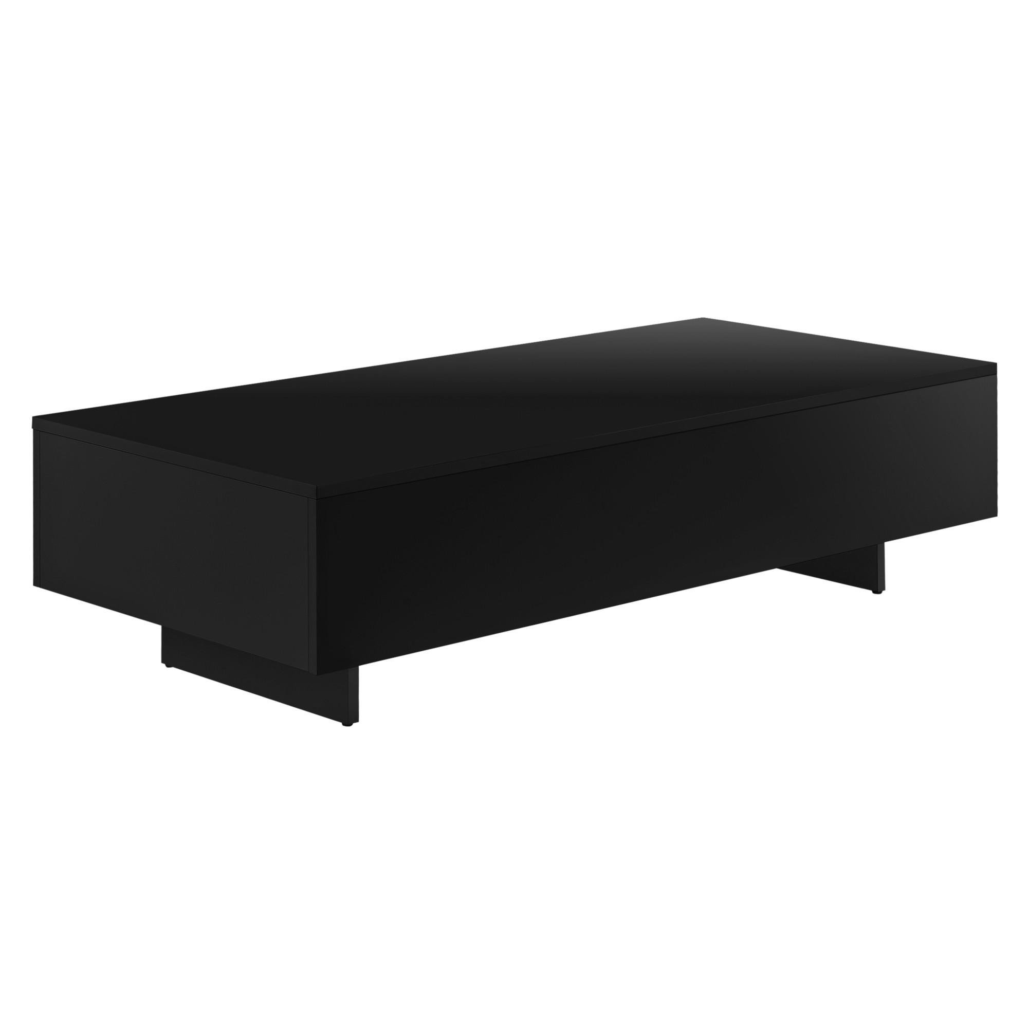 COUCHTISCH Lärketorp 115/55/31 - Schwarz Hochglanz, Holzwerkstoff (55/115/31cm) - [en.casa]