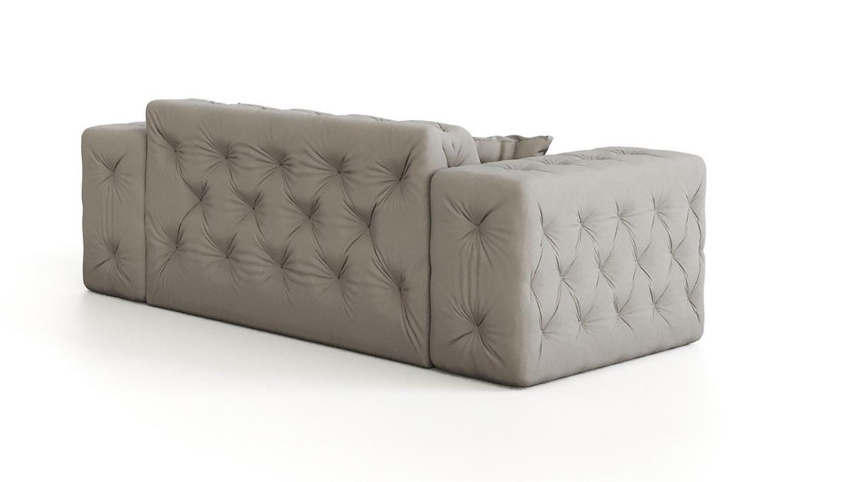 SOFA 2-sitzer Chantal - Grau, Holzwerkstoff/Textil (186/78/96cm) - Fun Möbel