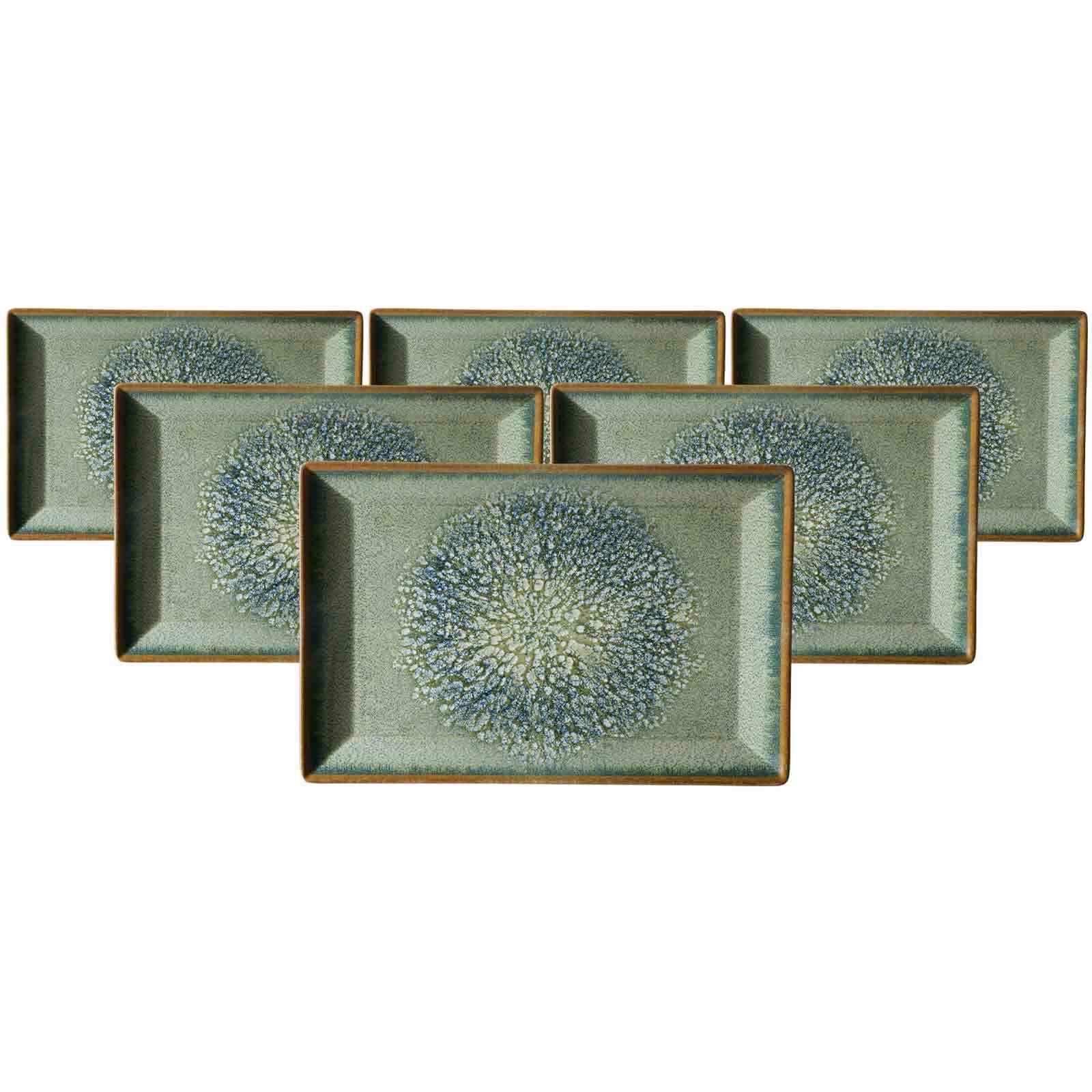 SERVIERPLATTEN Verde grün 34 x 23 cm 6er Set - Grün, Keramik (23/2.5/34cm) - Ritzenhoff Breker