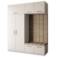 GARDEROBENSCHRANK REMA 200/240/60 cm Modern Garderobe-Set Kaschmir - Kaschmir/Mokka, Holzwerkstoff (200/240/60cm) - MASSENO