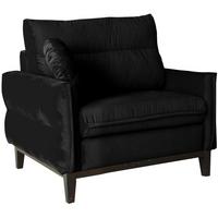 RELAXSESSEL Belweder Velours schwarz - Wengefarben/Schwarz, Holz/Textil (94/95/94cm) - Beautysofa