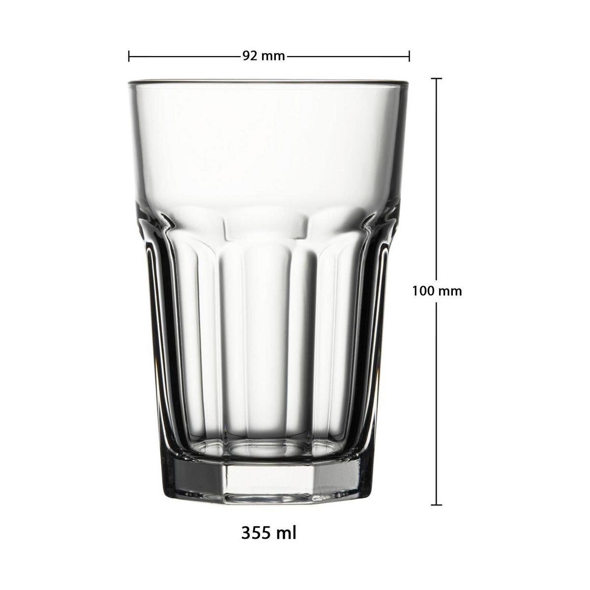 LONGDRINKGLÄSER Casablanca transparent 355 ml 120er Set - Transparent, Glas (355L) - Pasabahce