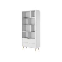 BÜCHERREGAL Lante - Goldfarben/Weiß, Holzwerkstoff/Metall (88/194/38cm) - MIRJAN24