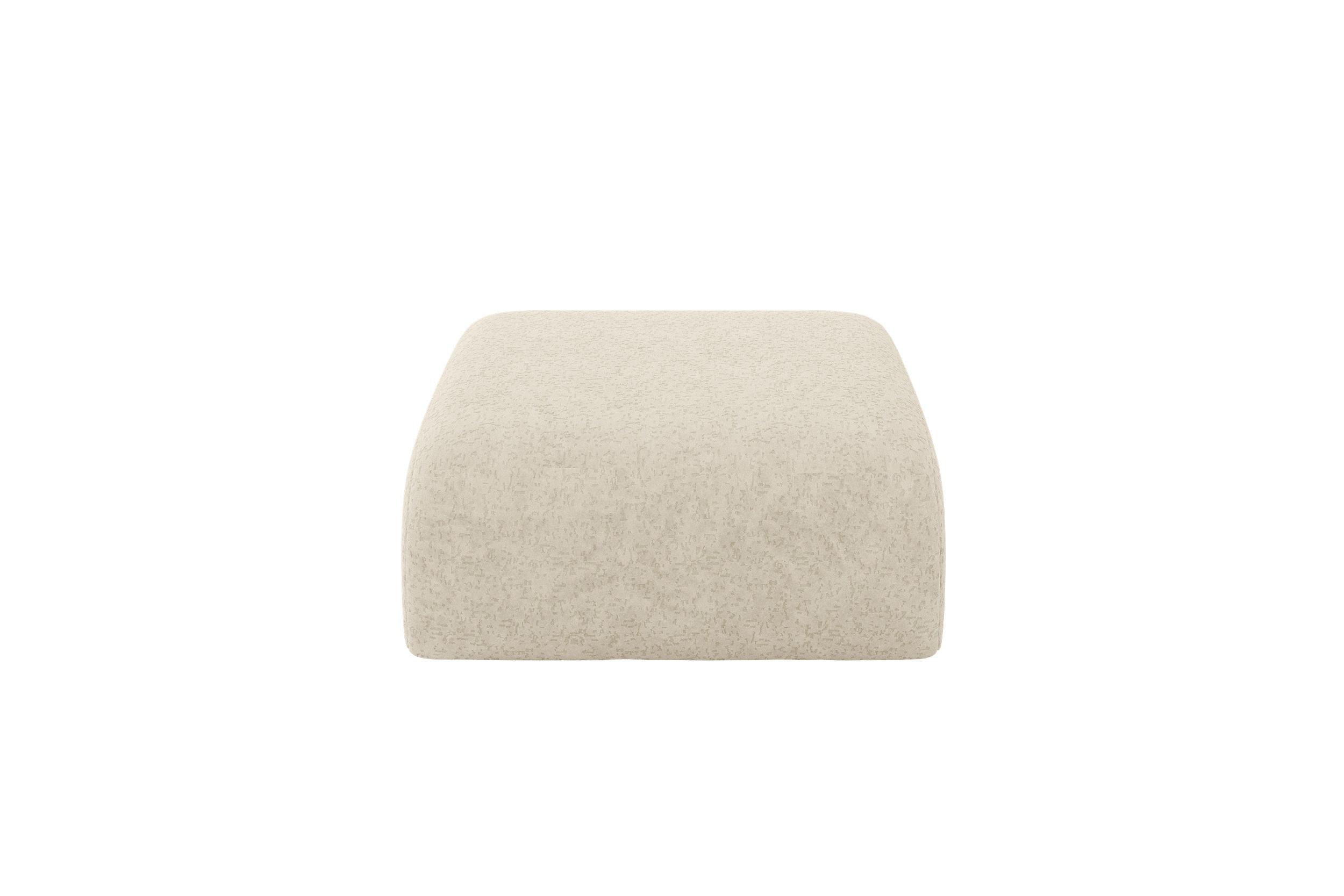 POUF MIRA-PUF 91x89x40 Creme cm Velours Modular Sitzhocker - Creme/Schwarz, Holzwerkstoff/Kunststoff (91/40/89cm) - ALTDECOR