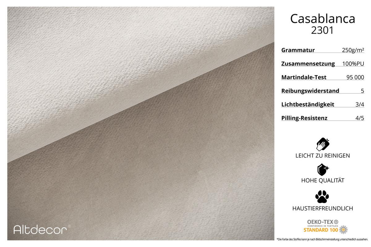 BOXSPRINGBETT VIONE KING - 140 x 200 - H3/H4 - Ecru - Ecru, Holzwerkstoff (140/200cm) - ALTDECOR