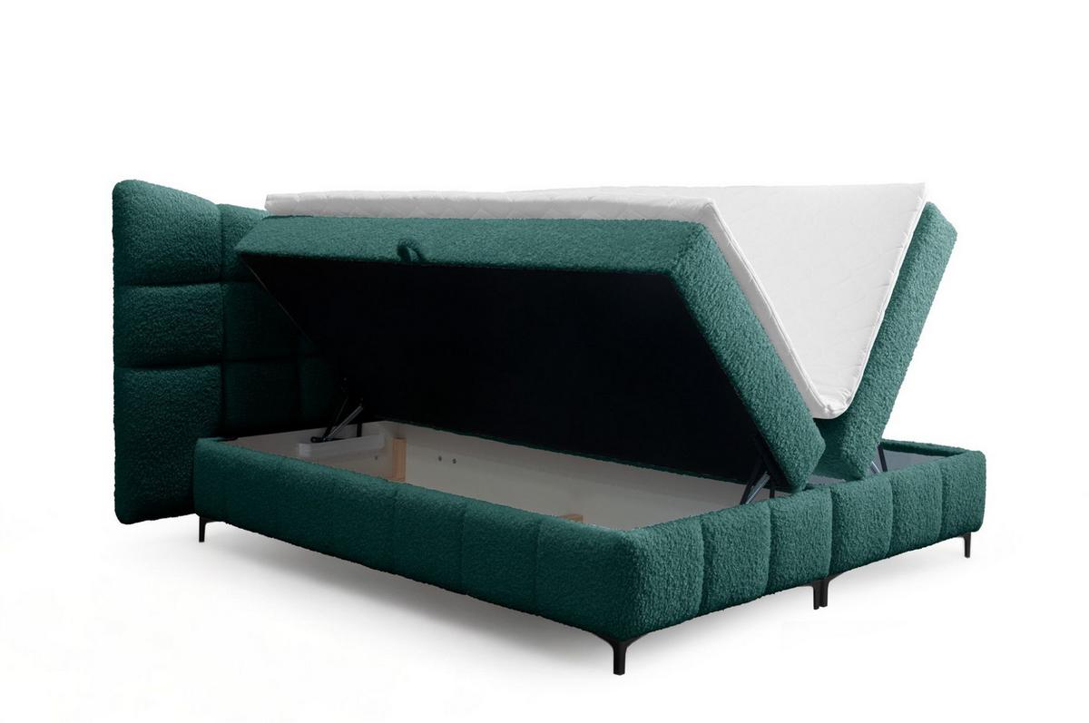 BOXBETT Nova In Rolf - Türkis, Holzwerkstoff/Textil (160/200cm) - Fun Möbel