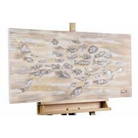 ACRYLBILD HANDGEMALT 100/50 cm - Beige, Holz/Textil (100/50cm) - KUNSTLOFT