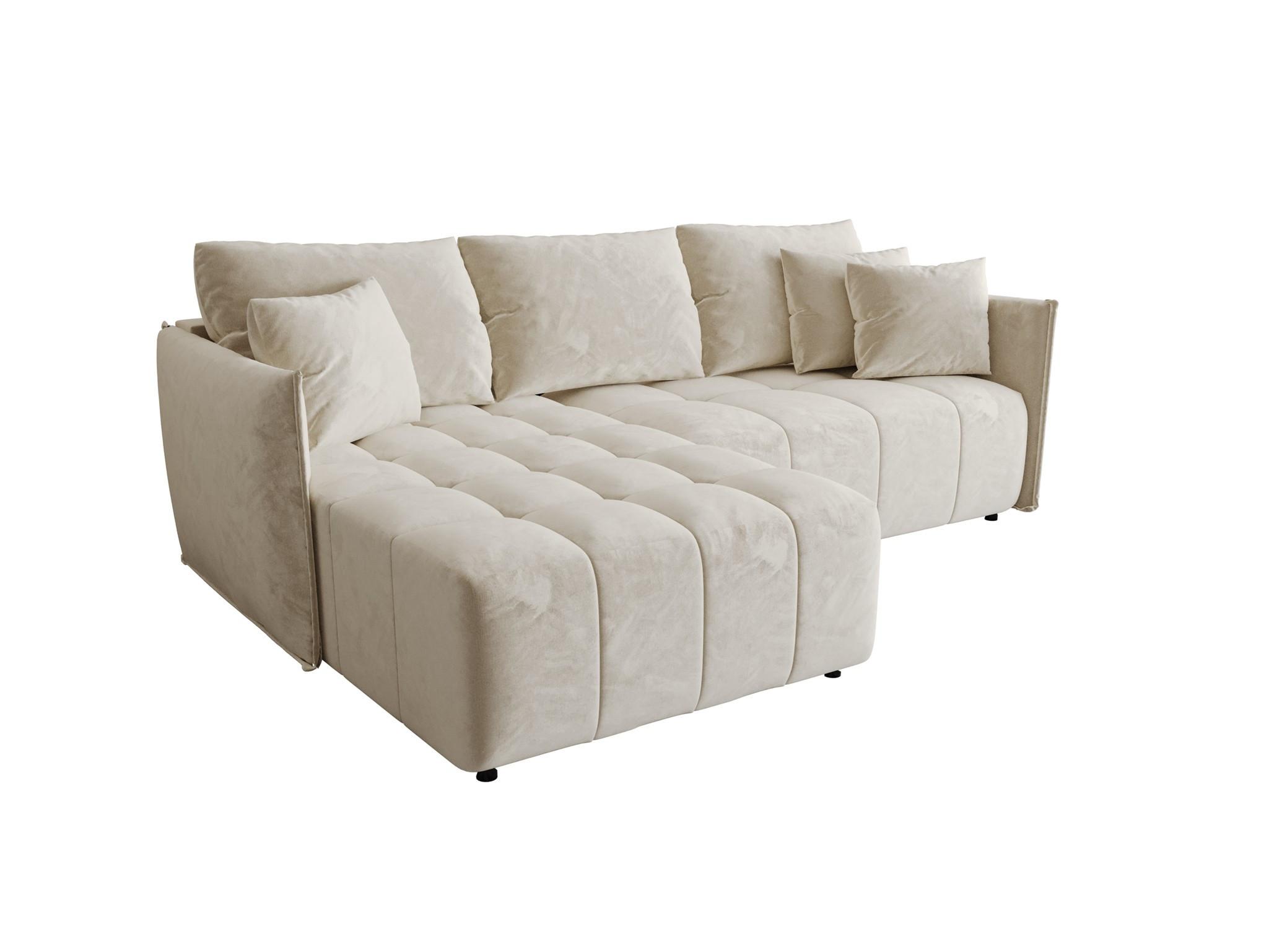ECKSOFA Treviso - Creme, Holzwerkstoff/Textil (245/185cm) - Fun Möbel