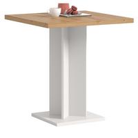 ESSTISCH Eiche Artisan, weiß 70 x 70 cm, Küchentisch quadratisch - Eiche Artisan/Weiß, Holzwerkstoff (70/70/76cm) - Inn.Furn