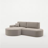 ECKSOFA Venedig Mit Schlaffunktion - Beige, Holzwerkstoff/Textil (278/179cm) - Fun Möbel