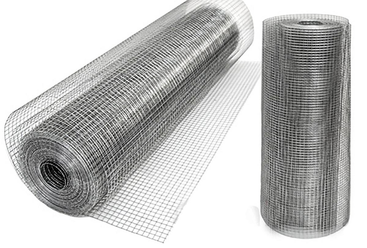 MASCHENDRAHTZAUN Quadratisch, 1/25 m, Silbern - Grau, Metall (0.08/100cm) - Niederberg Metall