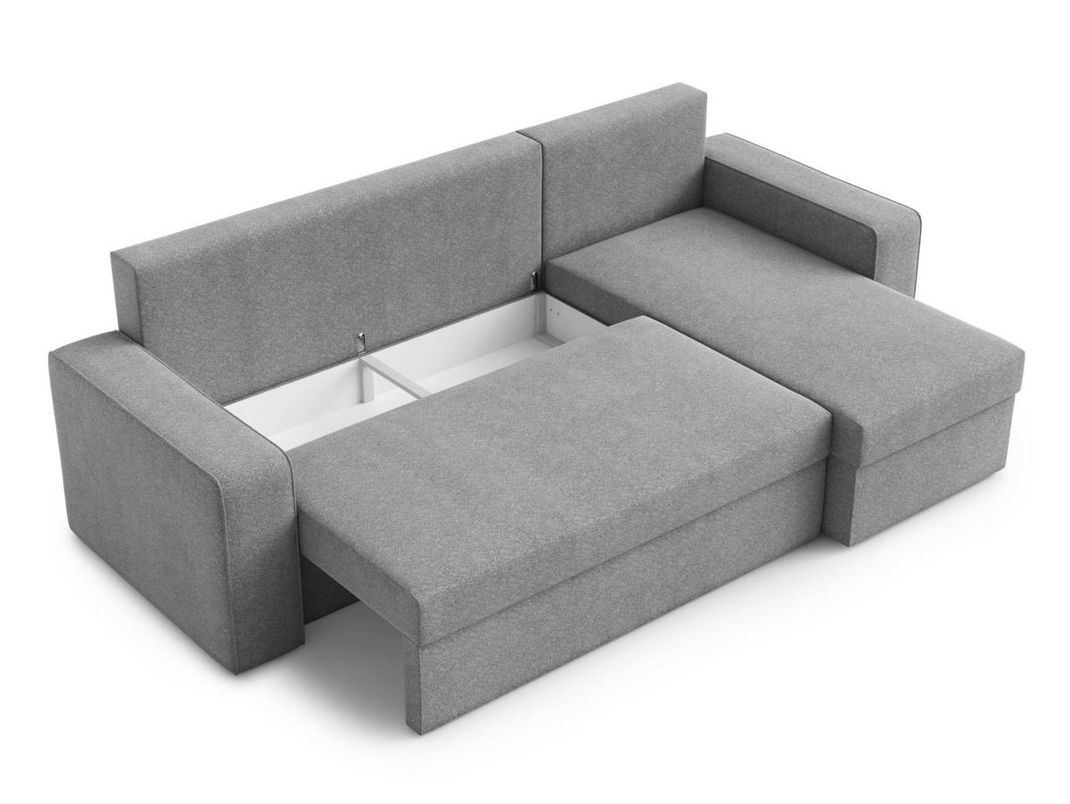 ECKSOFA L Form Climpy Anthrazit 242/145/98 cm – mit Schlaffunktion und Bettkasten - Schwarz, Kunststoff/Textil (242/145cm) - AX Living