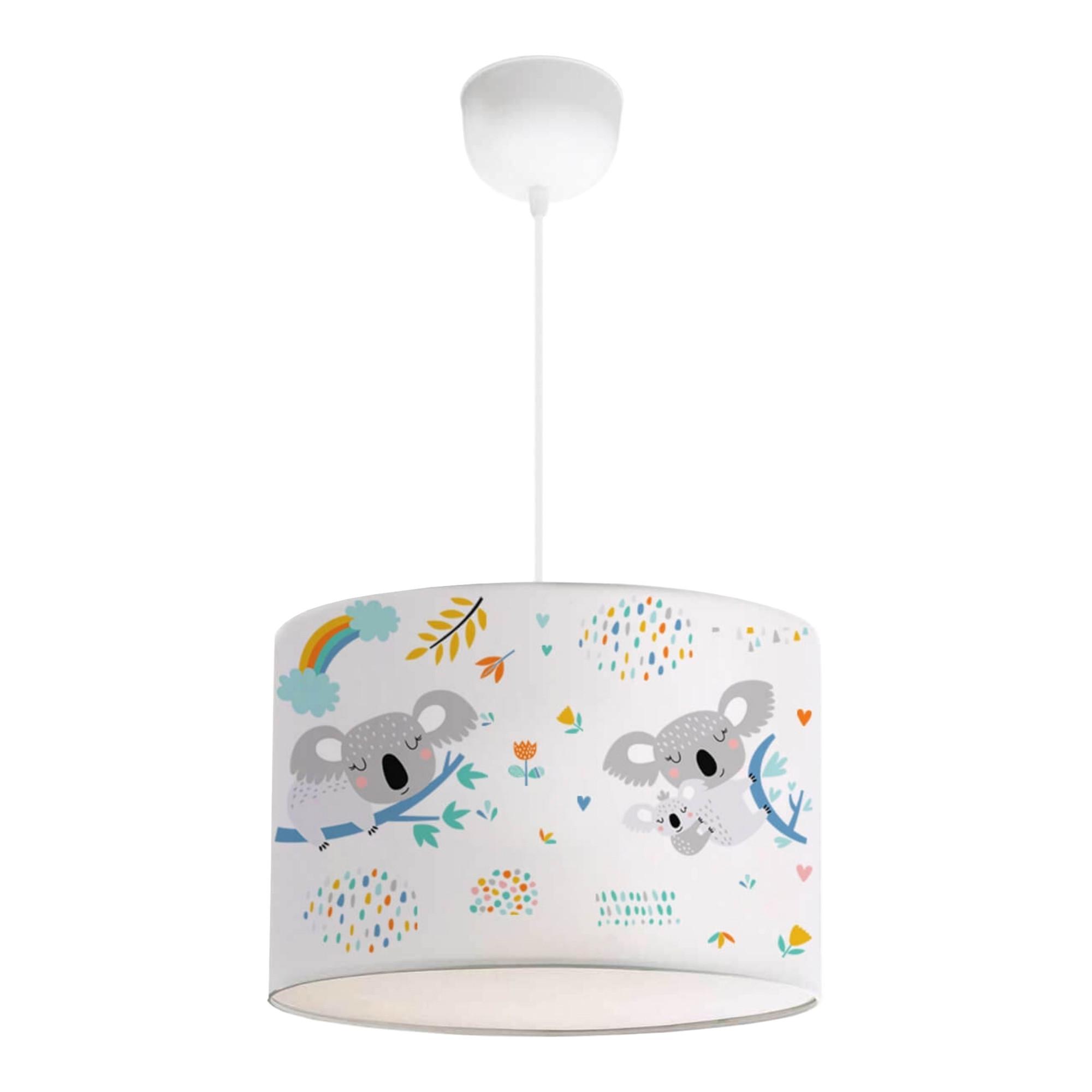 KINDERHÄNGELEUCHTE Rugby - Blau/Weiß, Textil (28/28/70cm) - lux.pro
