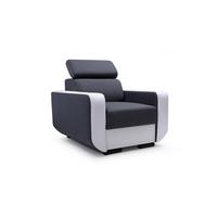 SESSEL ITERO, Polstersessel Klassisch Loungesessel, Geflochtener Stoff Grau - Grau, Holz/Holzwerkstoff (96/97/97cm) - MASSENO