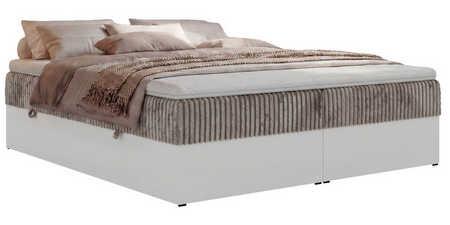 BOXSPRINGBETT TRAVIT ZERO 200/200 - Hellbraun Cord - Topper Visco - H3 - Hellbraun/Schwarz, Kunststoff/Textil (200/200cm) - MKS