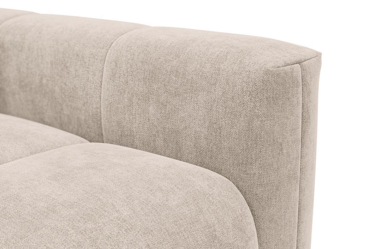 ECKSOFA VERONA 4-Sitzer links, Beige - Beige/Schwarz, Holz/Textil (266/173cm) - Courtois Laville