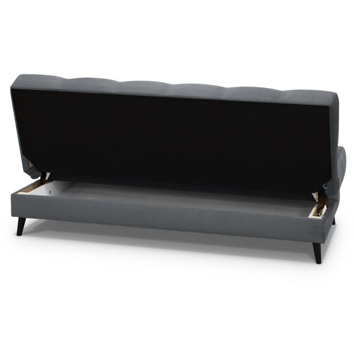 3-SITZER Schlafsofa Nancy grau - Grau, Holz/Textil (220/89/93cm) - Beautysofa