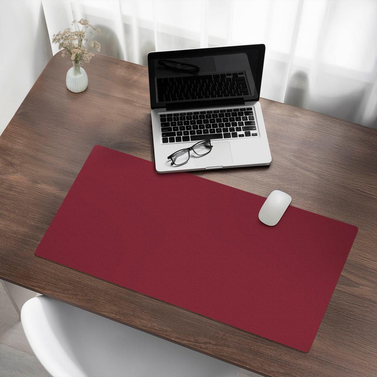 SCHREIBTISCHUNTERLAGE 90x45 cm Bordeaux - Weinrot, Kunststoff (90/45/1.6cm) - Wallfluent