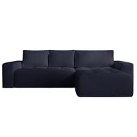 ECKSOFA Portland Schwarz Rechts - Schwarz, Holz/Kunststoff (250/165cm) - Graingold