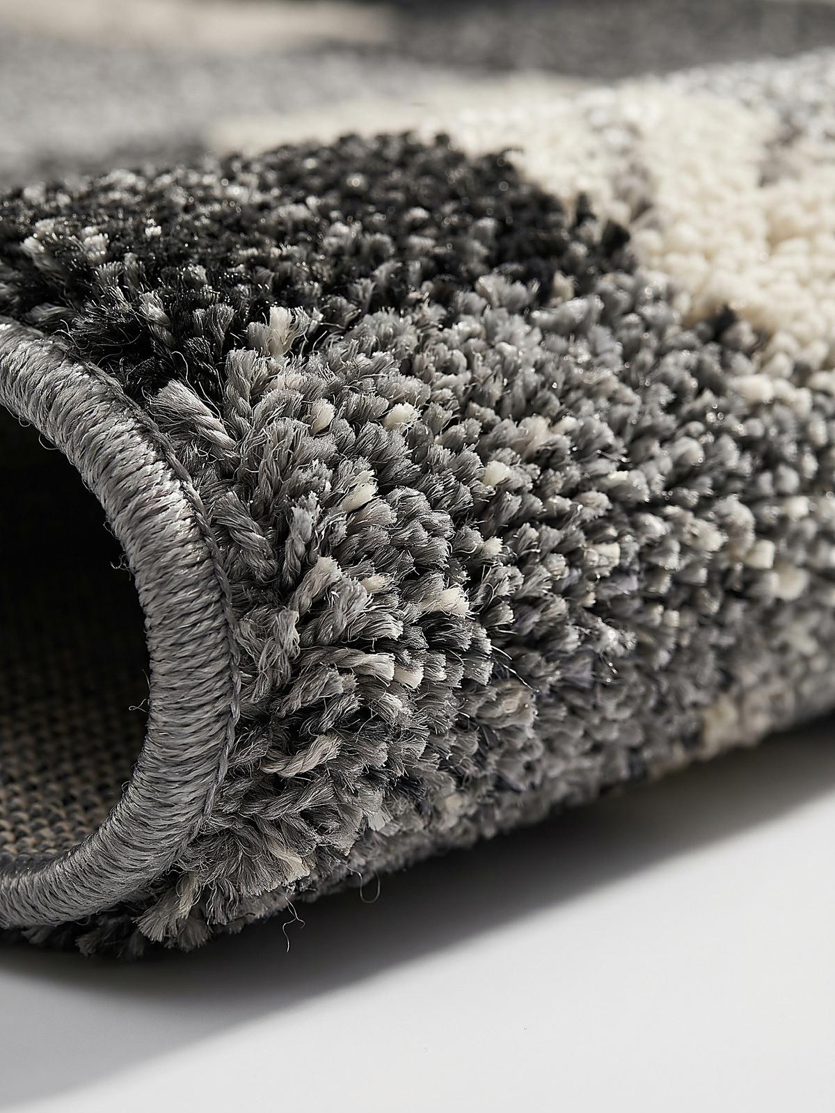 TEPPICH Niederflor Patchwork THUR Polypropylen Grau 80 x 140 cm - Grau, Textil (80/140cm) - KADIMA DESIGN