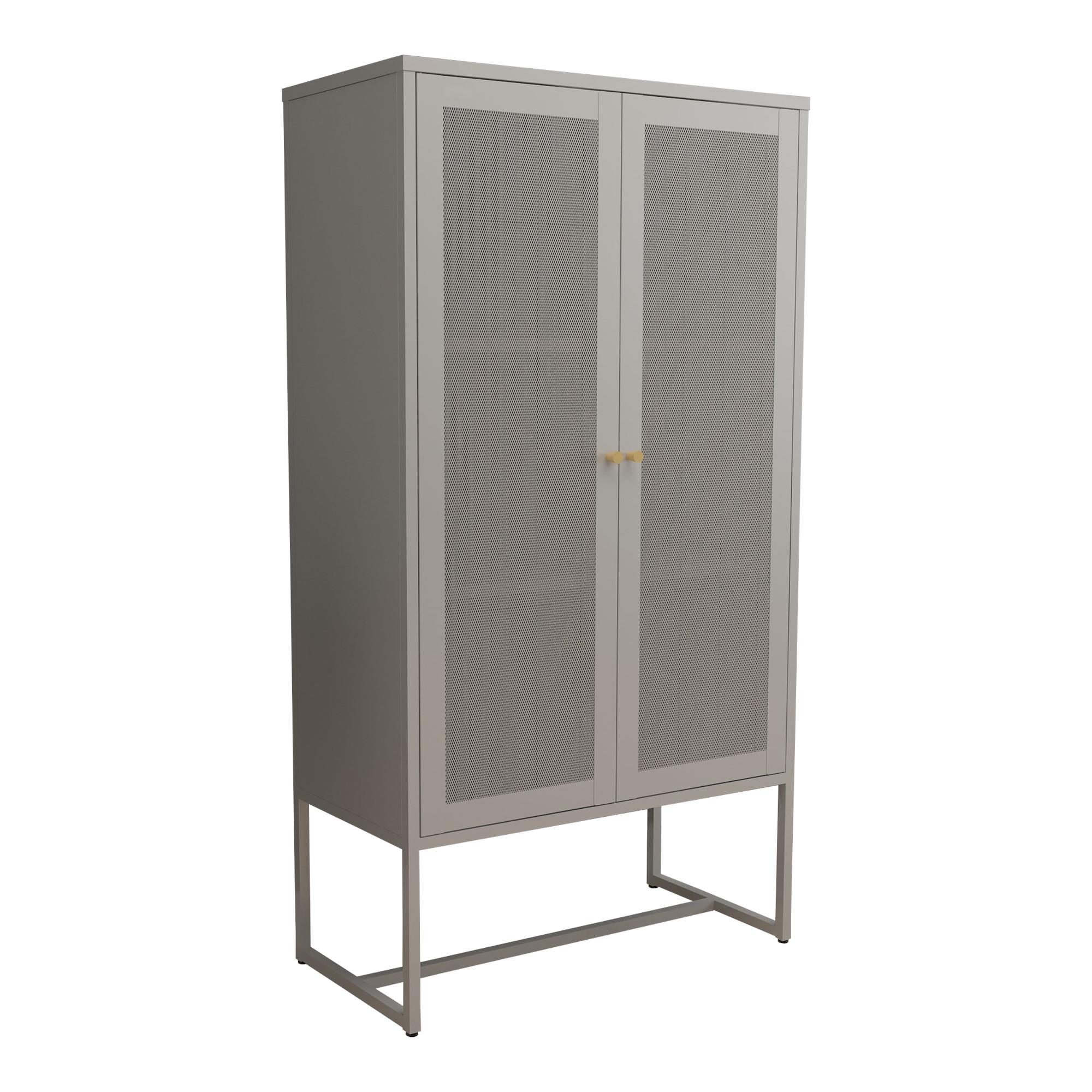 BÜROSCHRANK Sund - Grau, Metall (80/150/40cm) - [en.casa]
