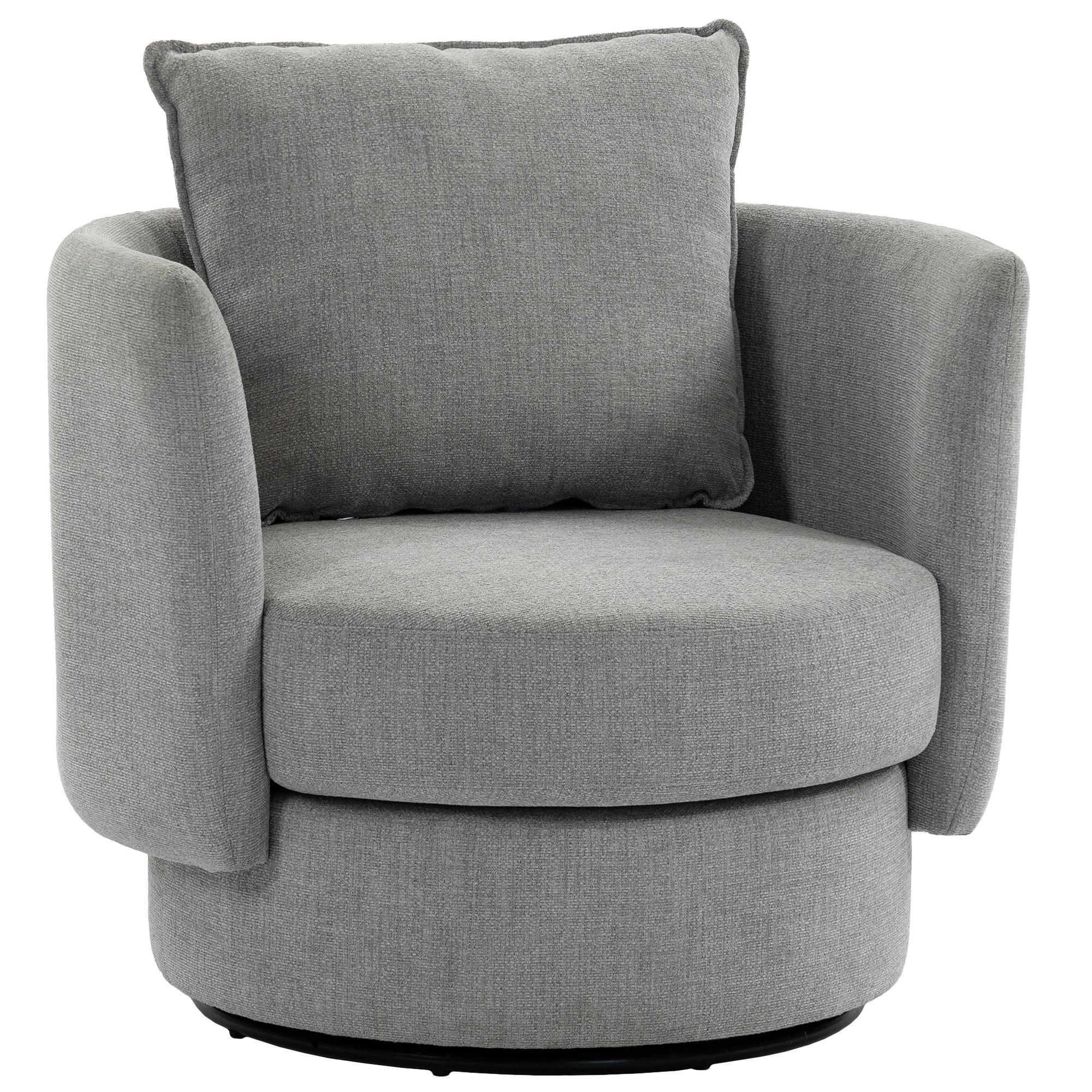 SESSEL Polyester Hellgrau - Hellgrau, Textil (79/84/85cm) - HOMCOM