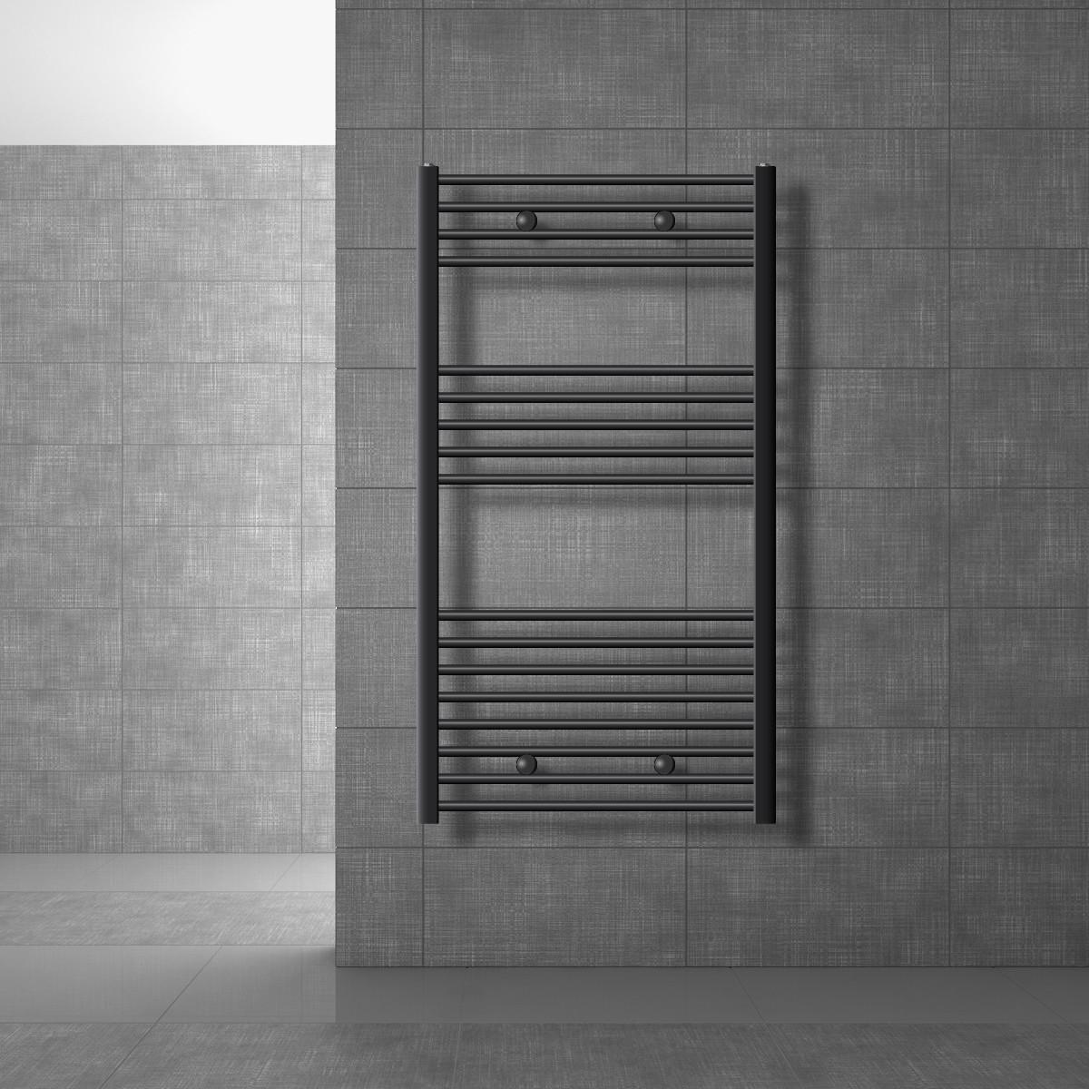 BADHEIZKÖRPER elektrisch Sahara 750x1200 mm Anthrazit gerade mit Heizstab 1200W Digital - Anthrazit, Metall (75/120/3cm) - LuxeBath