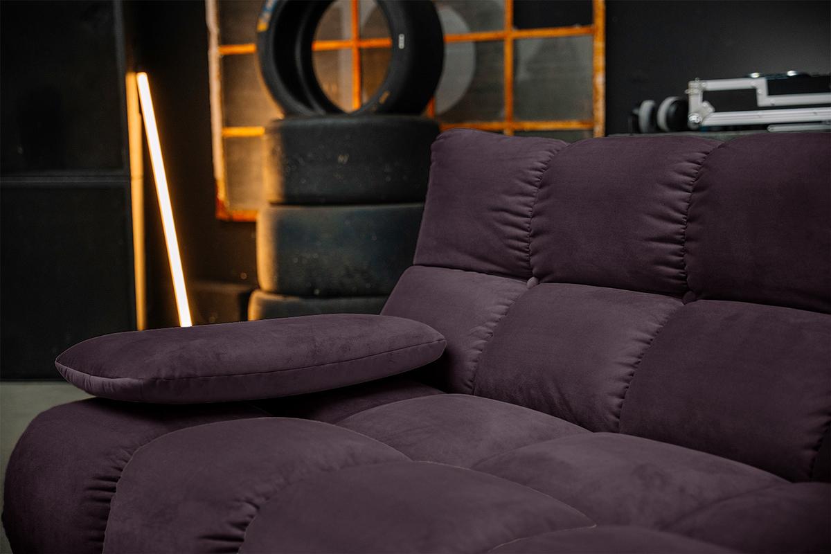 SITZGRUPPE VIVIEN 3ER SET Violett Velvet (1er-Set) - Violett, Kunststoff/Textil (359/85/510cm) - KAWOLA
