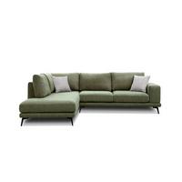 ECKSOFA MEDIOLANE 5-Sitzer, olivgrün - Olivgrün, Holzwerkstoff/Textil (219/282cm) - Wozimo
