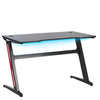 SPIELTISCH schwarz 120/60/73 cm Darfur - Schwarz, Holzwerkstoff (60/120/73cm) - Beliani