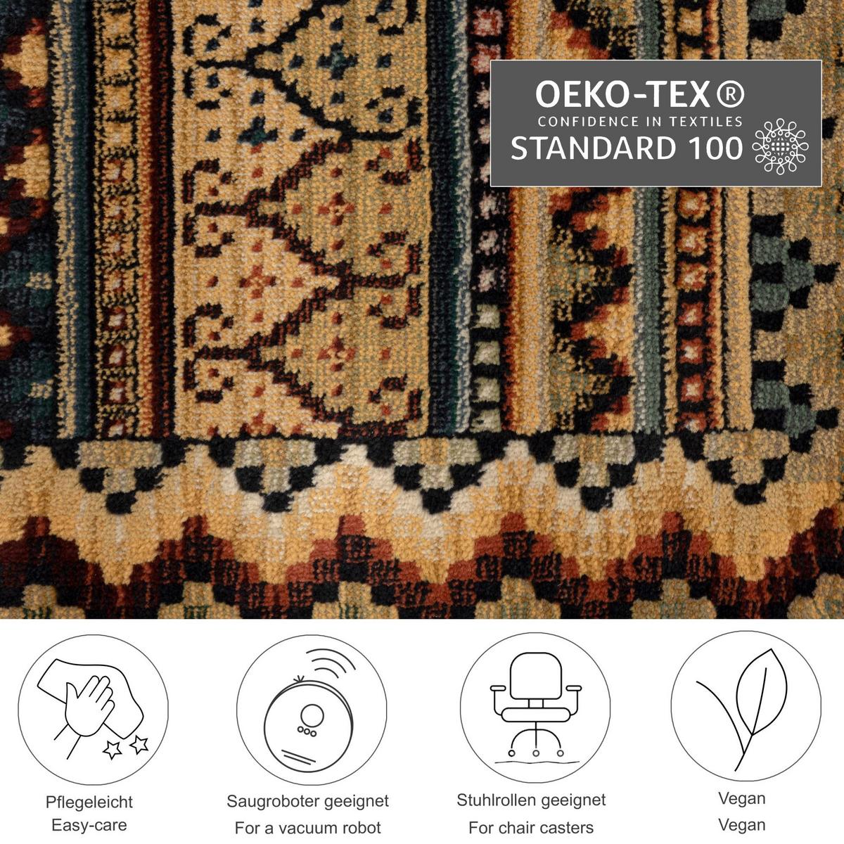 WEBTEPPICH Gabiro 416 90x160 cm - Multicolor, Textil (90/160cm) - THEKO