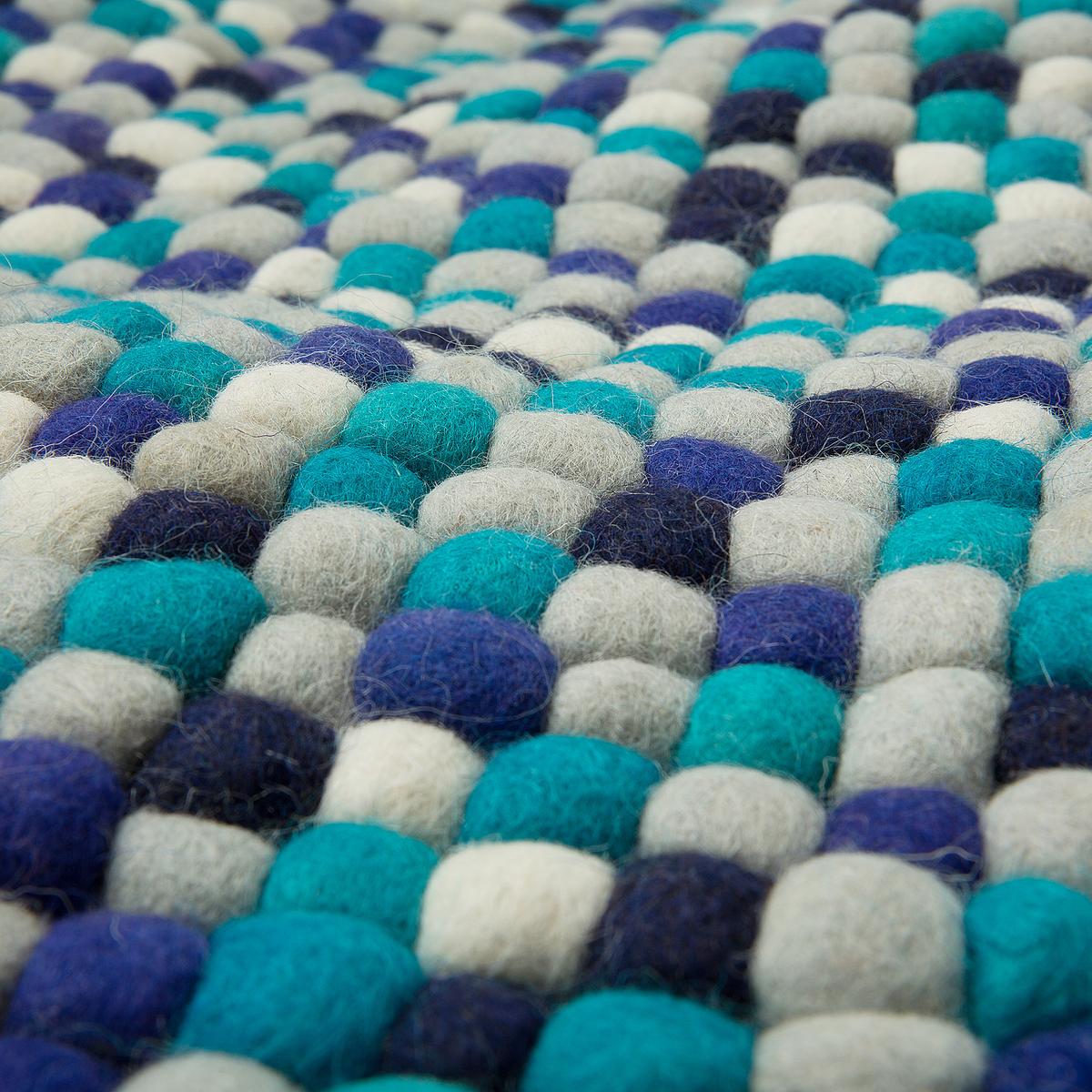 FILZKUGELTEPPICH Amdo 230/160 cm - Multicolor, Textil (160/230cm) - Beliani