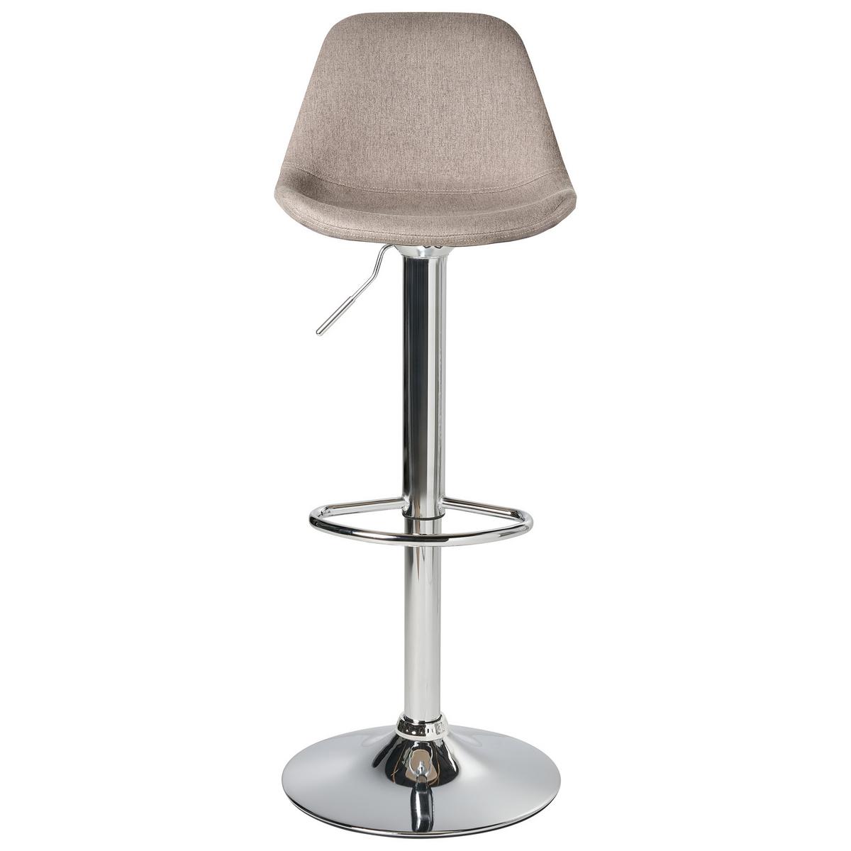 BARHOCKER 2er-Set Stoff drehbar Taupe Kahla - Taupe, Textil (39/80/42cm) - Beliani