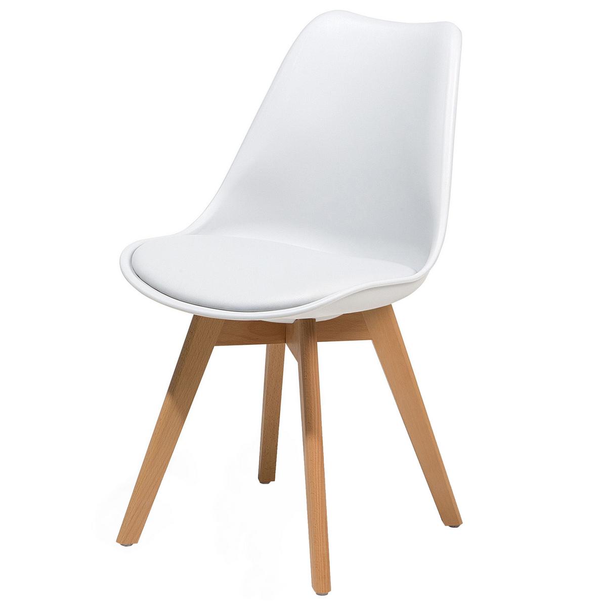 ARBEITSHOCKER 2er-Set Kunststoff Weiß Dakota II - Weiß, Holz/Kunststoff (47/84/43cm) - Beliani