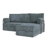 ECKSOFA NOTIA modulares Boneless Sofa mit Schlaffunktion Grau Kordstoff - Grau, Textil (200/120cm) - MASSENO