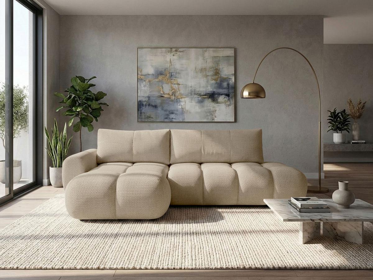ECKSOFA Mitto O, Seite: Links - Hellbraun/Schwarz, Holz/Kunststoff (285/172cm) - MIRJAN24