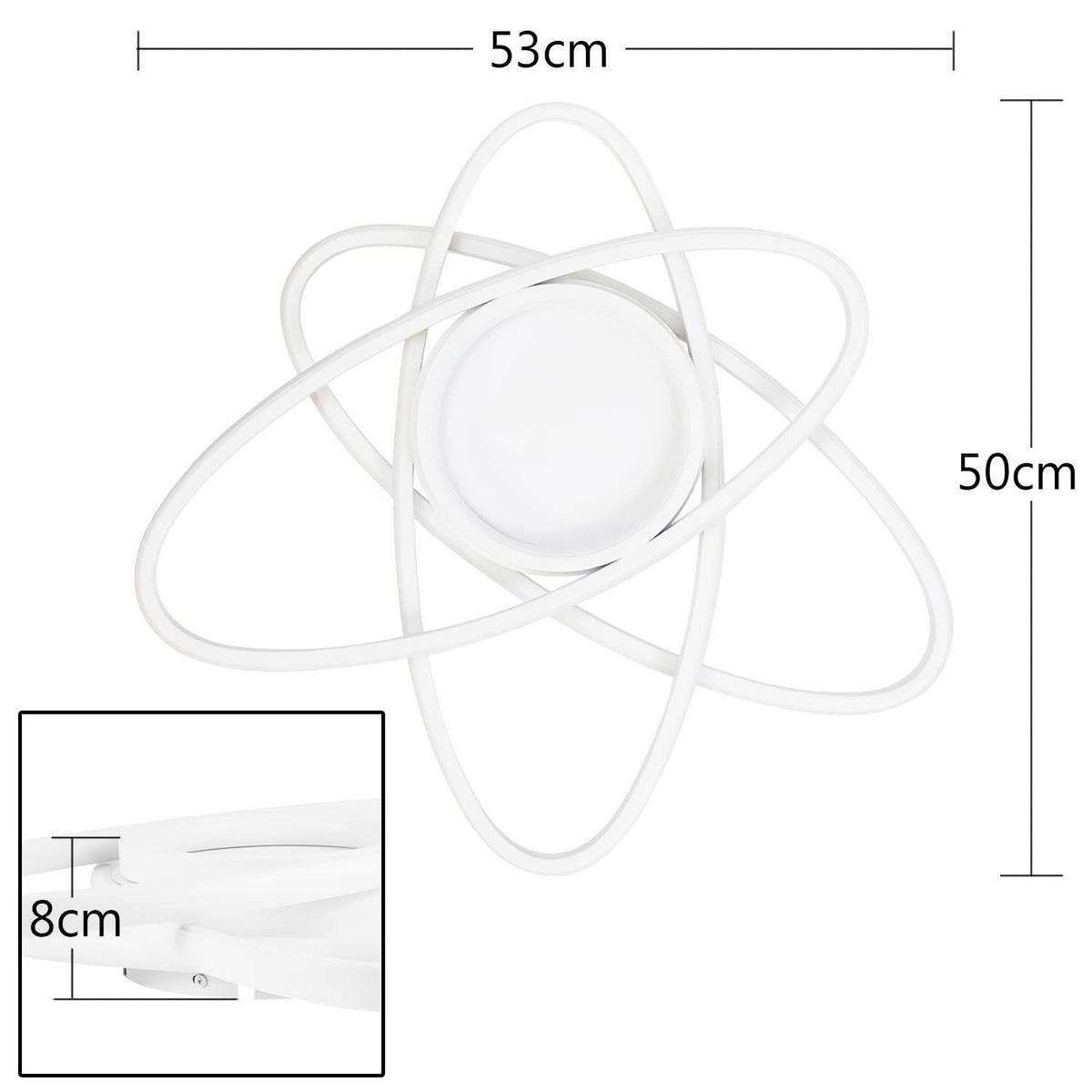 LED-DECKENLEUCHTE Dornbrand 42.0/8.5/42.0 cm - Weiß, Metall (42/42/8.5cm) - ZMH