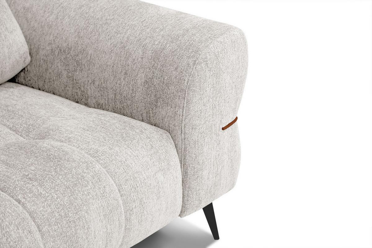 SOFA SALVINI 2,5-Sitzer, weiß - Schwarz/Weiß, Holzwerkstoff/Textil (176/88/99cm) - Wozimo