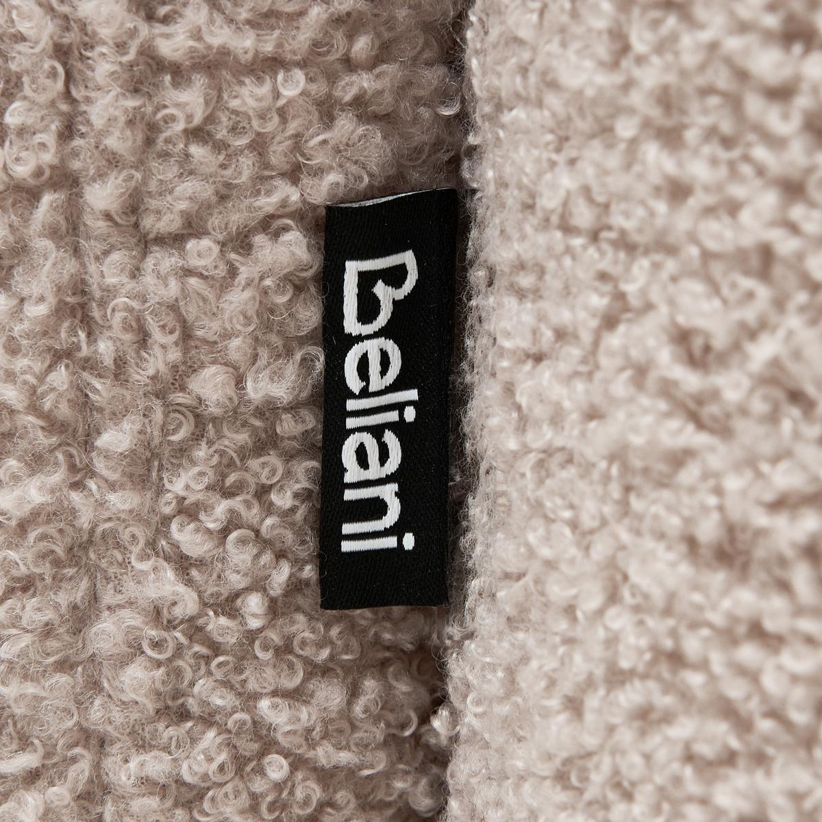 SESSEL Bouclé Beige Jule - Beige/Schwarz, Kunststoff/Textil (89/77/82cm) - Beliani