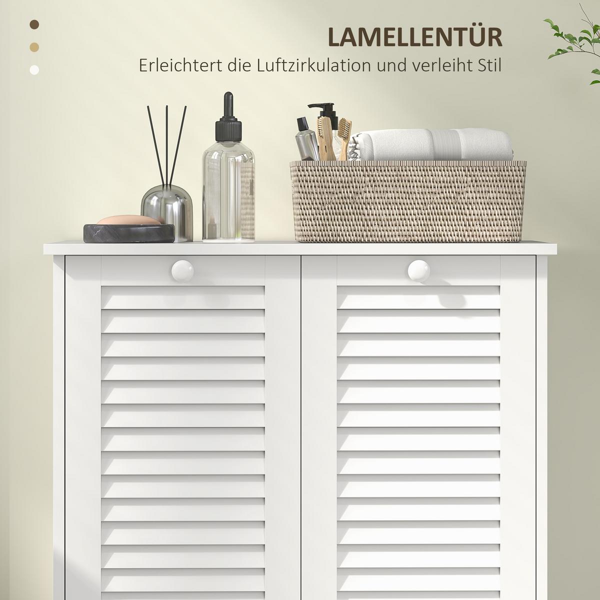 WÄSCHESCHRANK, 70 x 38 x 73 cm Weiß - Weiß, Holz (38/73/70cm) - HOMCOM