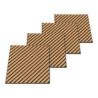 AKUSTIK WANDPANEEL-SET Vang 4-TLG. II - Sonoma Eiche, Holzwerkstoff/Kunststoff (60/60/2.1cm) - NEU.HOLZ